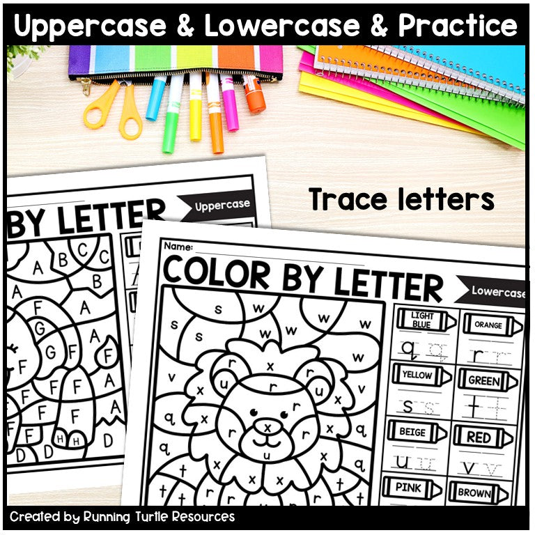 Zoo Color by Letter and Beginning Sound Pages