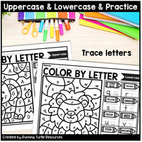 Zoo Color by Letter and Beginning Sound Pages