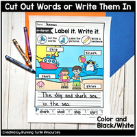 Digraph Worksheets for Kindergarten and First Grade, Label it Write it!