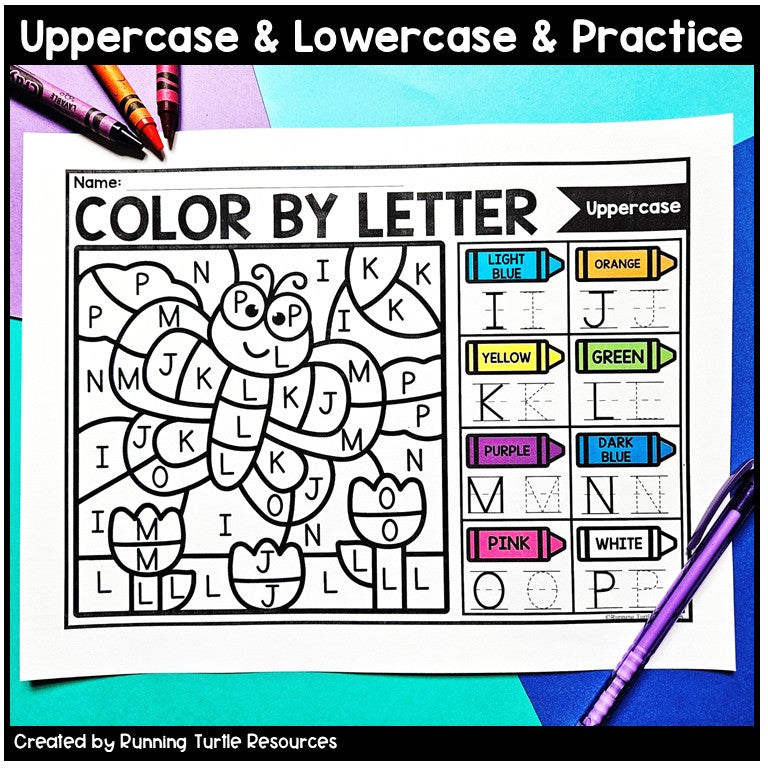 Spring Color by Letter and Beginning Sound Pages