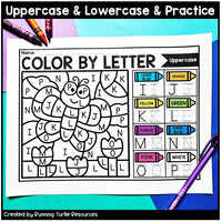 Spring Color by Letter and Beginning Sound Pages