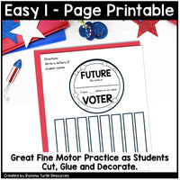 Future Voter Name Craft for Preschool and Kindergarten