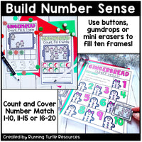 Gingerbread Unit Math Centers, December Holiday Math Activities