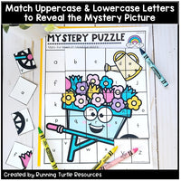 Spring Alphabet Mystery Puzzles | Beginning Sounds Match