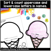 Editable Summer Ice Cream Name Craft