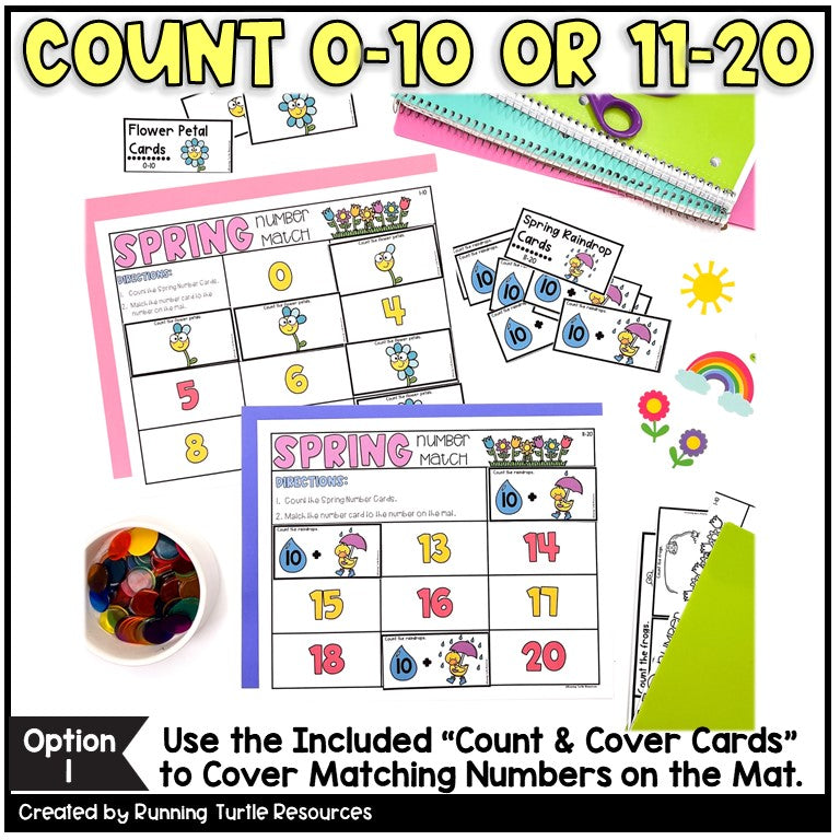 Number Match Seasonal Bundle, Matching Numbers to Quantities Preschool