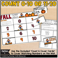 Fall Math Number Matching
