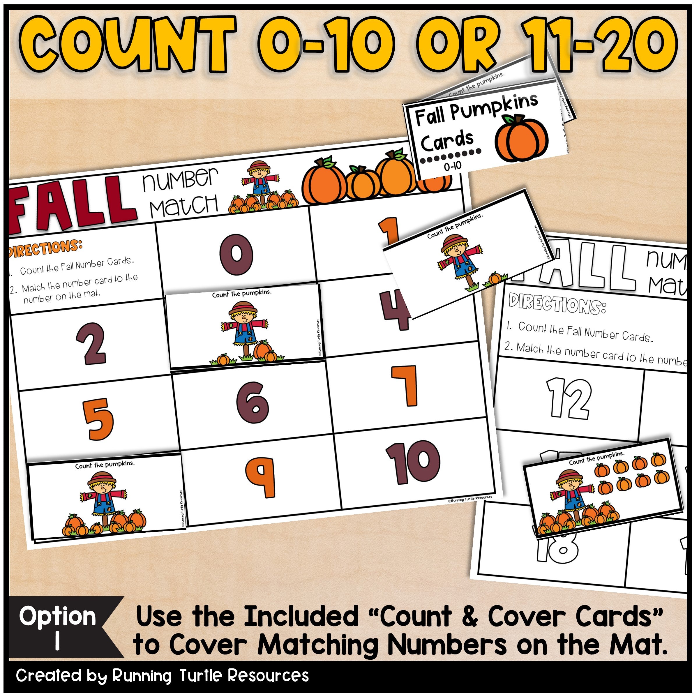Fall Math Number Matching