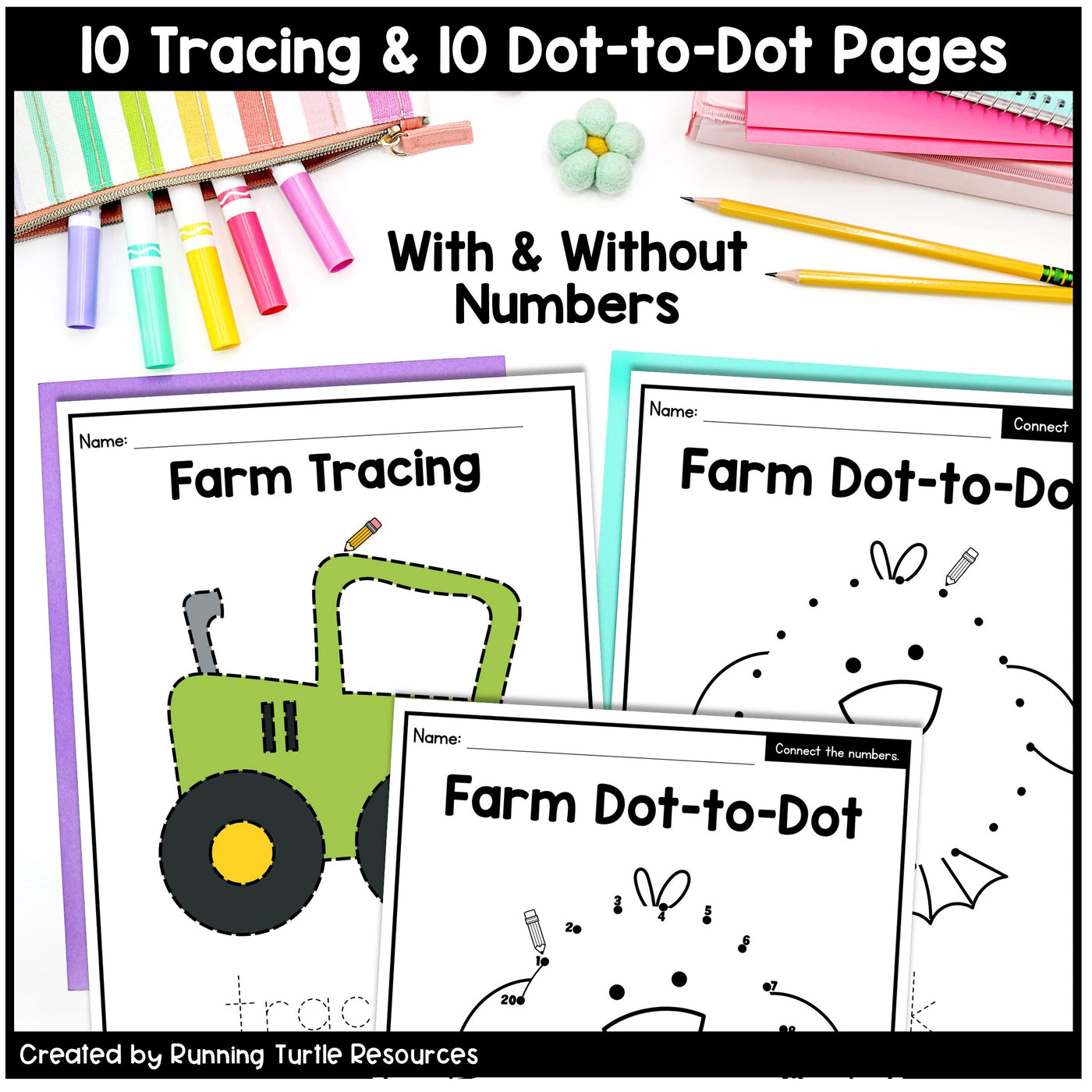 Farm Fine Motor Printables for Preschool, PreK and Kindergaten