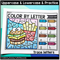 Food Color by Letter and Beginning Sound Pages