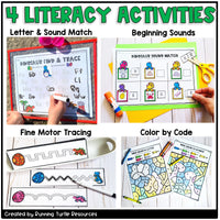 Dinosaurs Math and Literacy Centers for Preschool, Pre-K, and Kindergarten