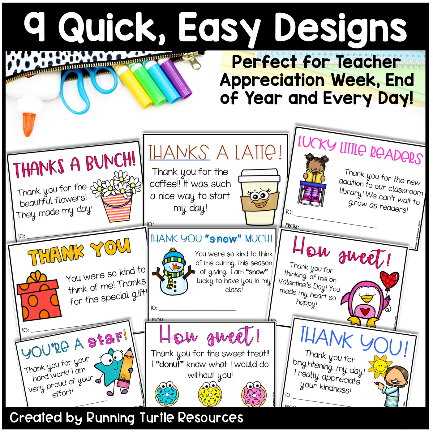 Teacher Appreciation Thank You Notes for Students