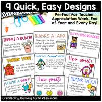 Teacher Appreciation Thank You Notes for Students