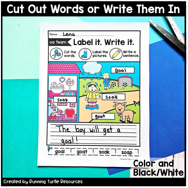 Vowel Team Labeling Worksheets