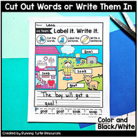 Vowel Team Labeling Worksheets
