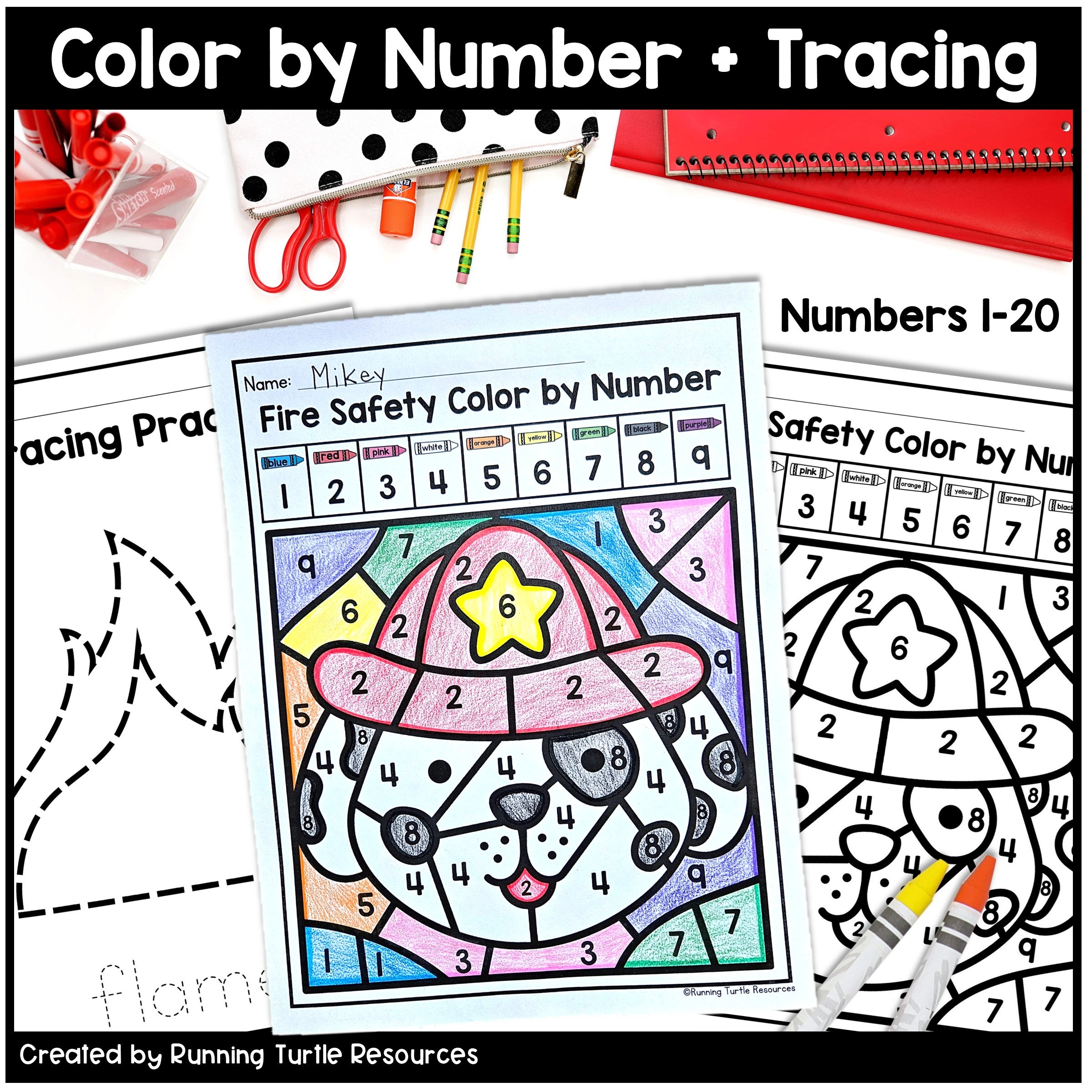 Fire Safety Fine Motor Skills for Preschool, PreK and Kindergarten