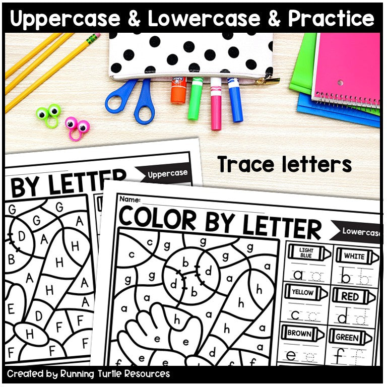 Sports Color by Letter and Beginning Sound Pages
