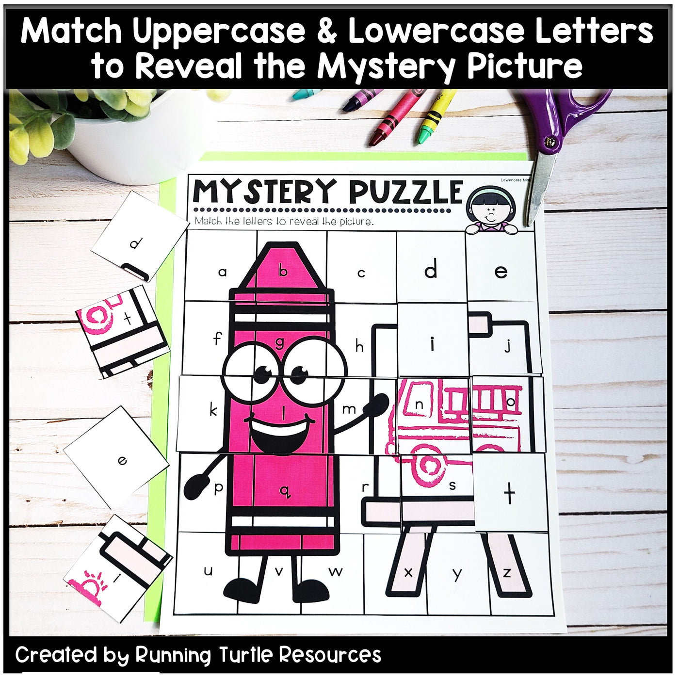 Back to School Letter and Beginning Sounds Match Puzzles