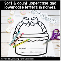 Easter Egg Basket Name Craft EDITABLE