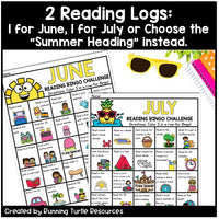 Summer Reading Bingo, June and July Reading Challenge and Bookmarks