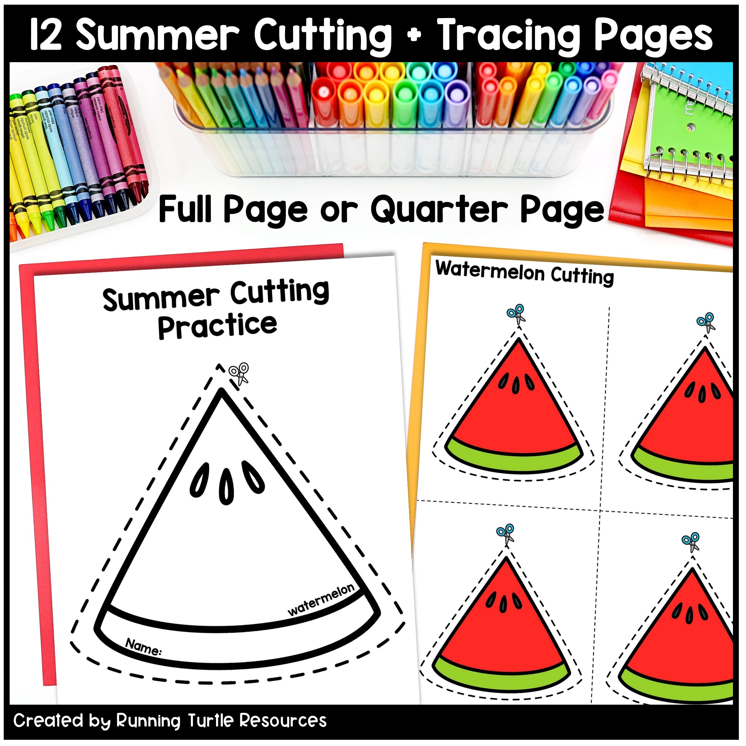 Summer Fine Motor Printables for Preschool, PreK and Kindergarten