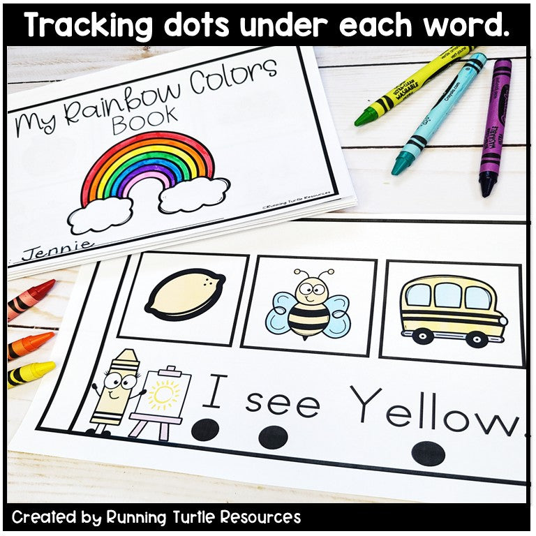 Rainbow Colors Emergent Reader, St. Patrick's Day Cut and Paste Activity