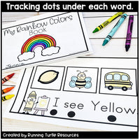 Rainbow Colors Emergent Reader, St. Patrick's Day Cut and Paste Activity