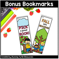 September Reading Bingo, Fall Reading Challenge and Bookmarks