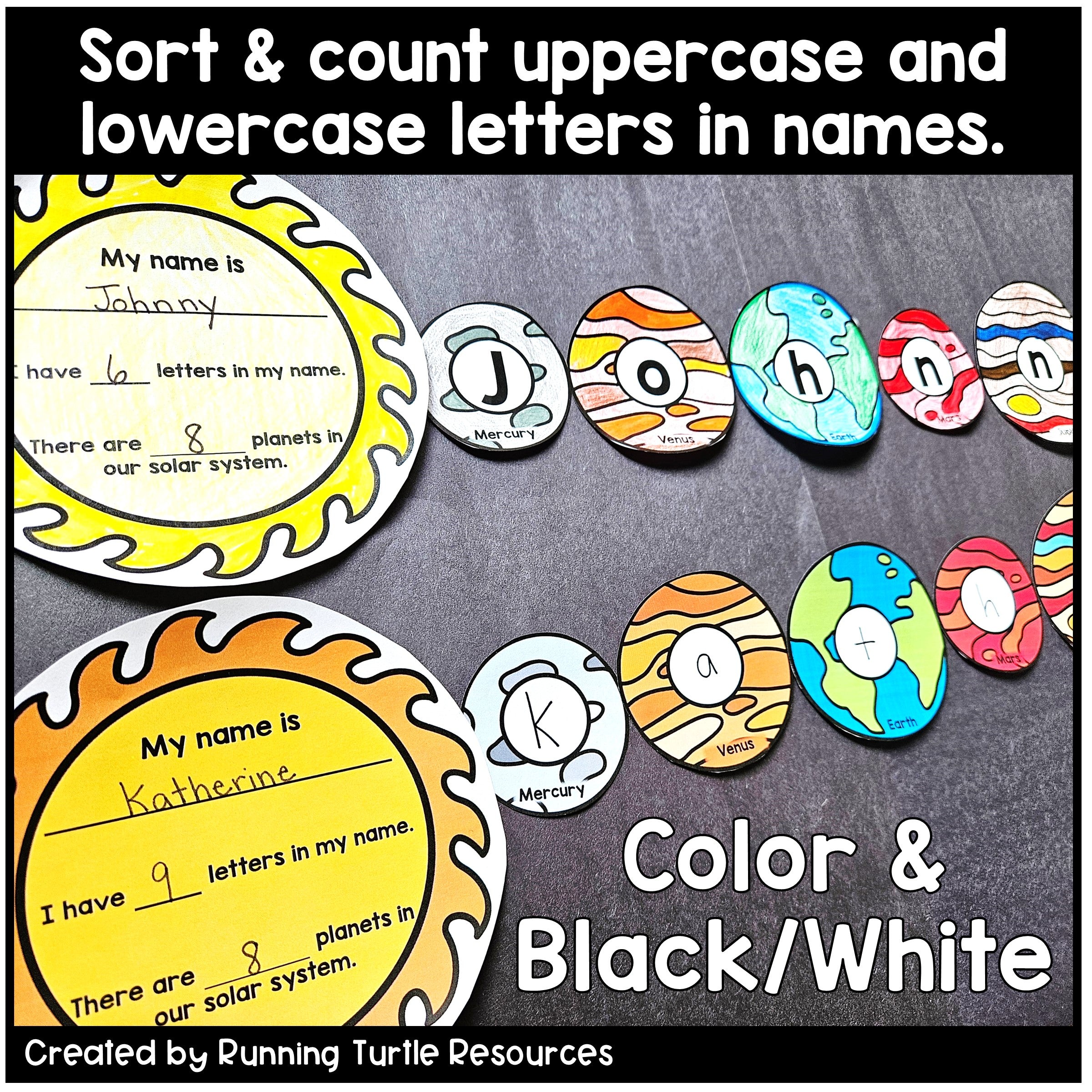 Space Name Craft, Solar System Craft for Preschool and Kindergarten for Artemis Space Mission
