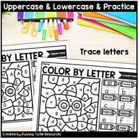 Transportation Color by Letter and Beginning Sound Pages, Things that Go Activities