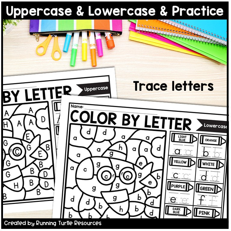 Transportation Color by Letter and Beginning Sound Pages, Things that Go Activities