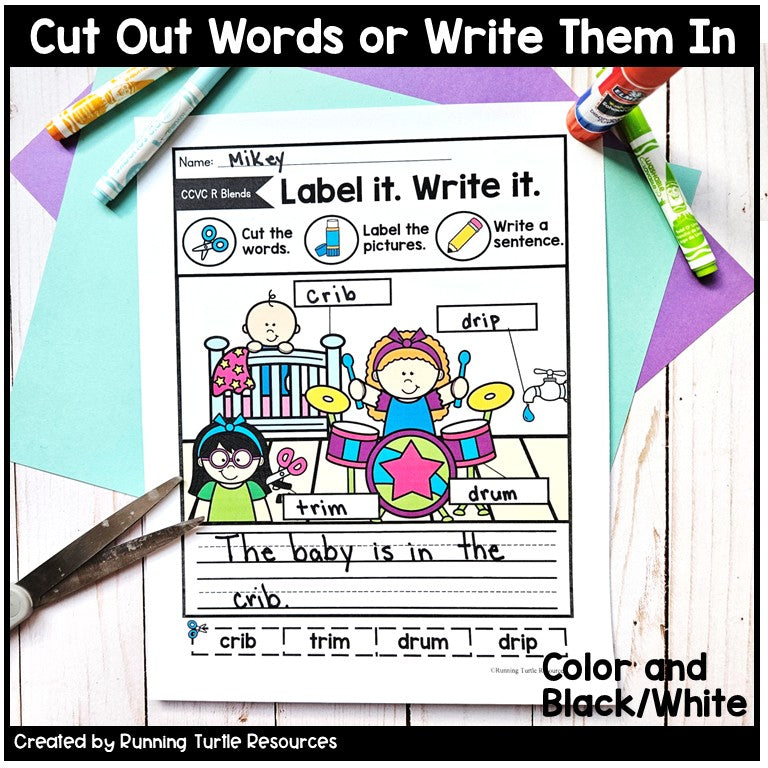 Beginning and Ending Consonant Blends Worksheets for 1st Grade