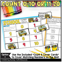 Number Match Task Cards Back to School