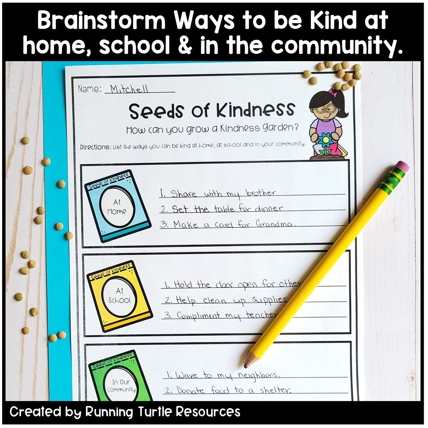 Spring Social Emotional Learning Activity l Seeds of Kindness
