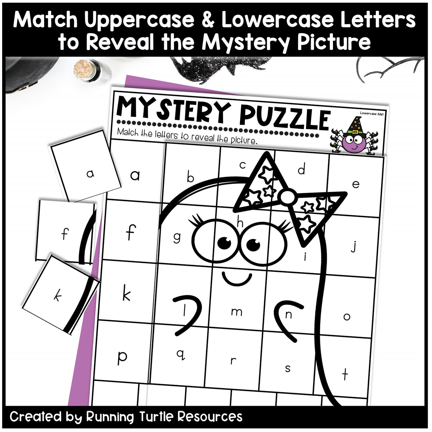 Halloween Mystery Puzzles, Fall Letter Match