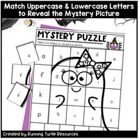 Halloween Mystery Puzzles, Fall Letter Match