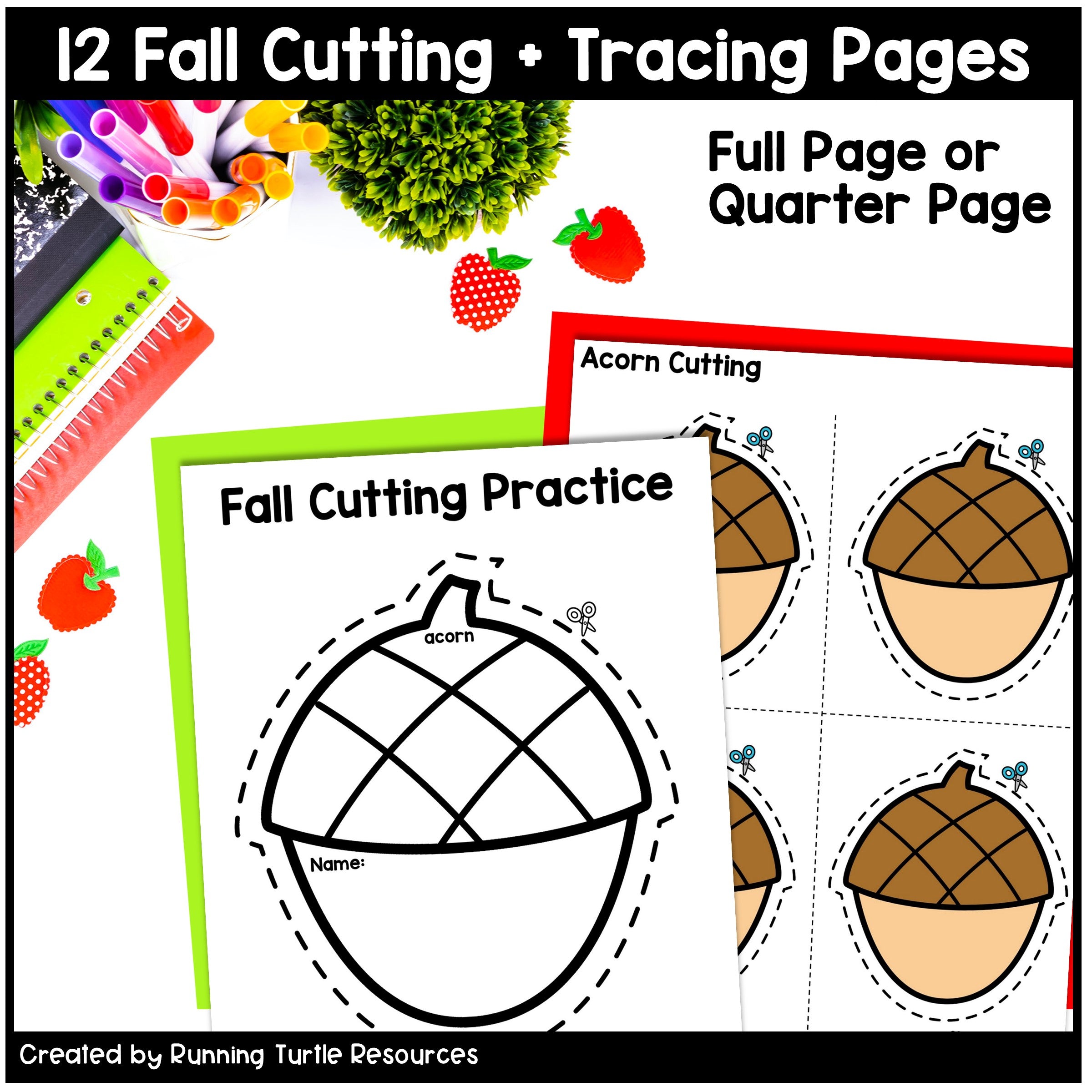Fall Fine Motor Printable Activities for Preschool and Kindergarten