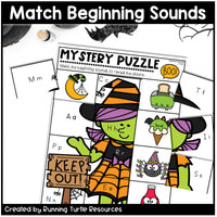 Halloween Mystery Puzzles, Fall Letter Match