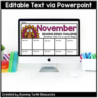 November Reading Bingo Challenge and Thankful Bookmarks