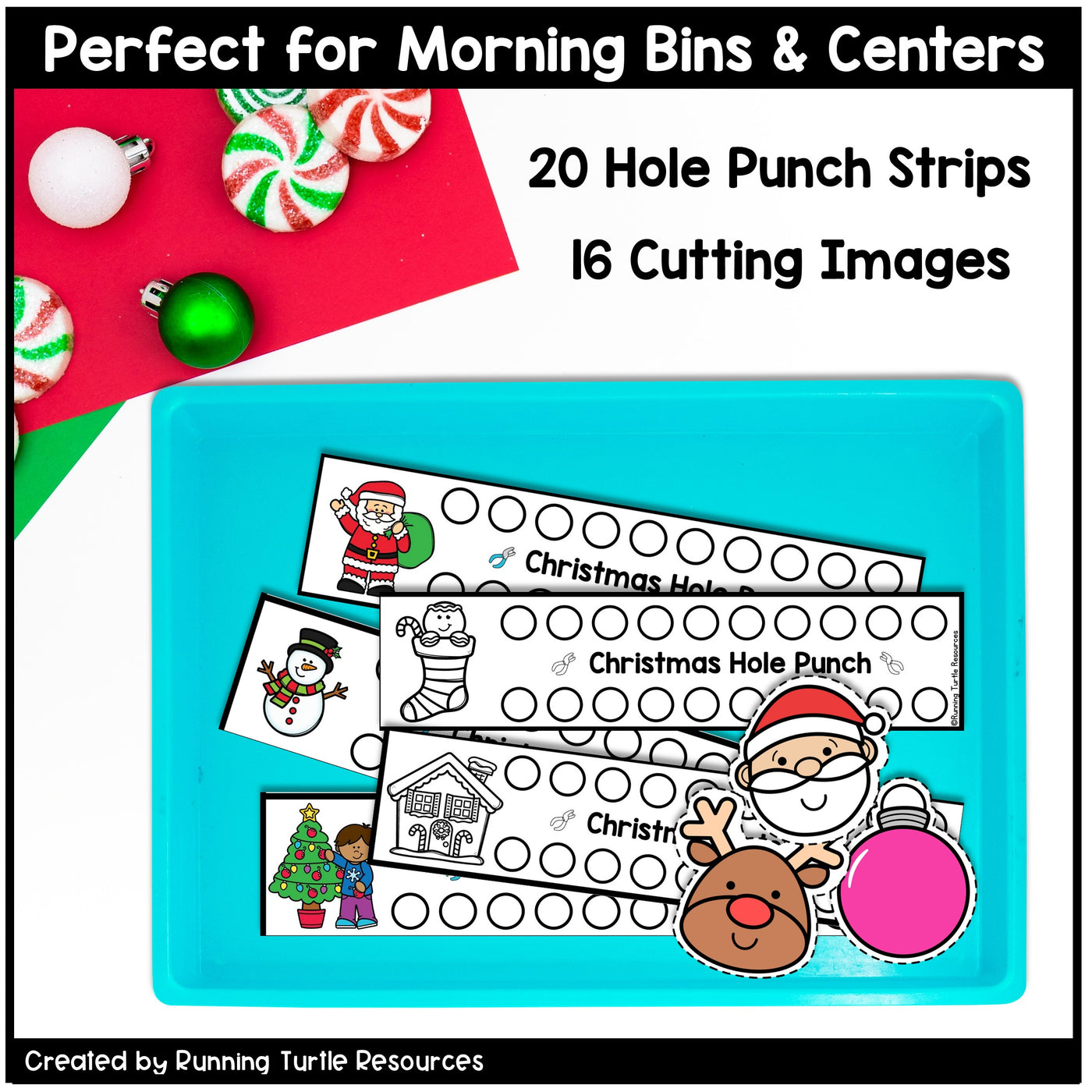 Christmas Fine Motor Printables for Preschool, PreK and Kindergarten