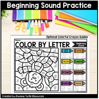Zoo Color by Letter and Beginning Sound Pages