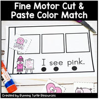 Rainbow Colors Emergent Reader, St. Patrick's Day Cut and Paste Activity