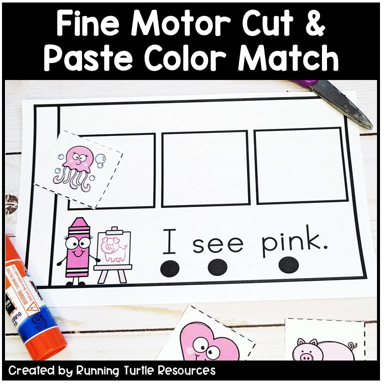 Rainbow Colors Emergent Reader, St. Patrick's Day Cut and Paste Activity