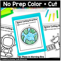 Space Cutting Practice during the Artemis 2 Mission, Preschool & Kindergarten Fine Motor