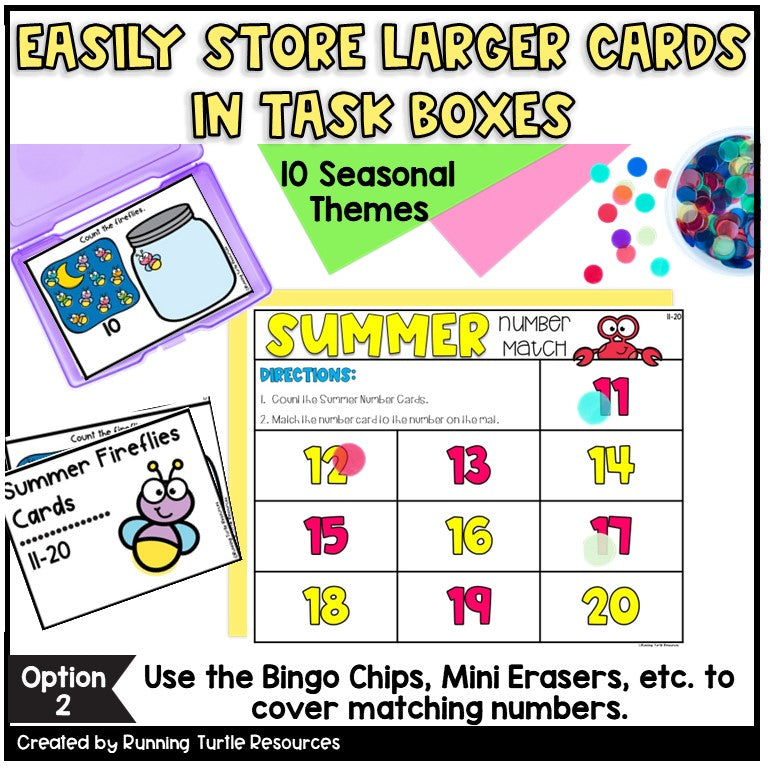 Number Match Seasonal Bundle, Matching Numbers to Quantities Preschool