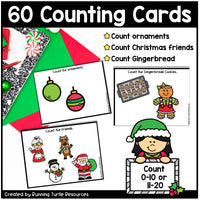 Christmas Number Match Count and Cover Task Cards