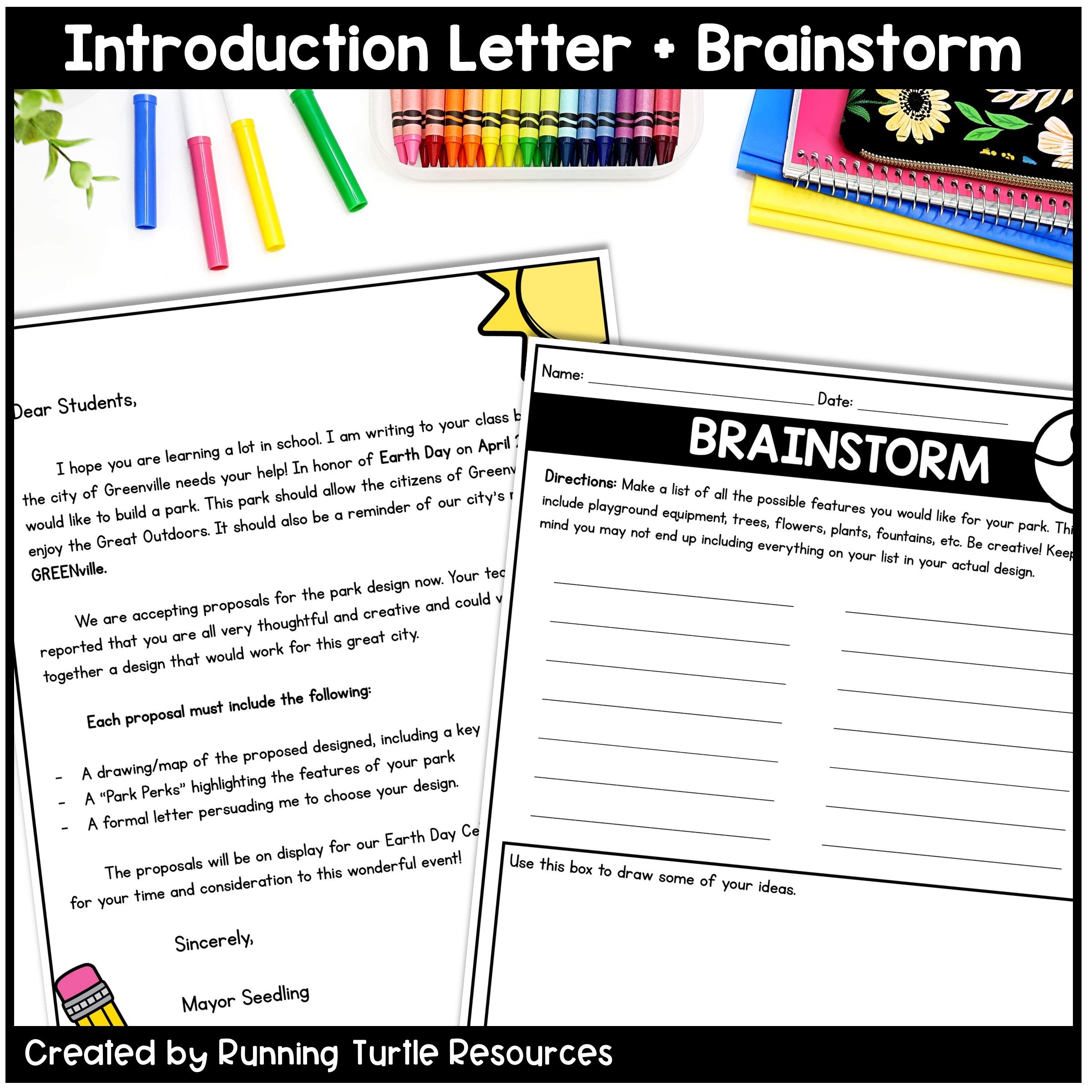 Earth Day STEM Writing Activity l Design a Park