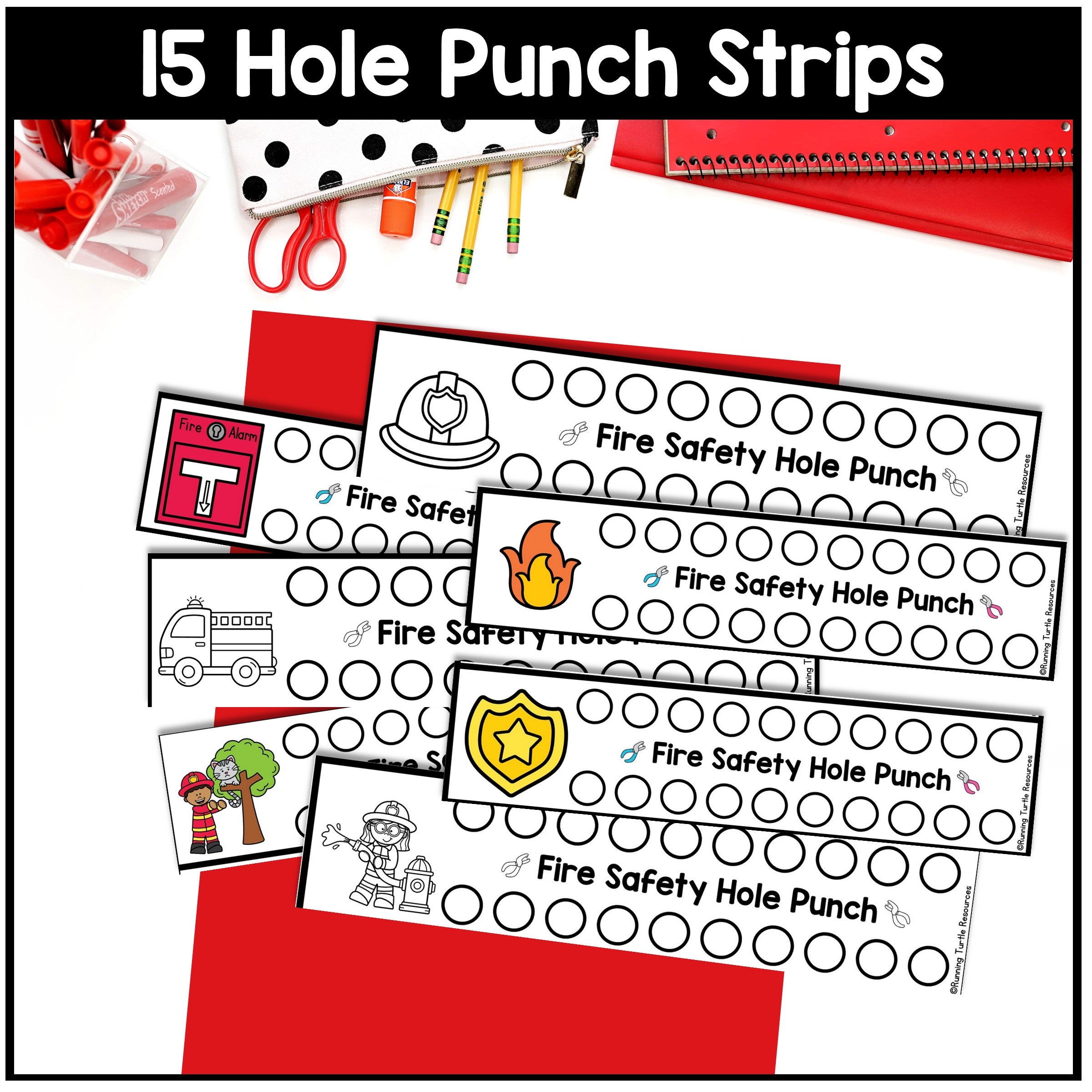 Fire Safety Fine Motor Skills for Preschool, PreK and Kindergarten