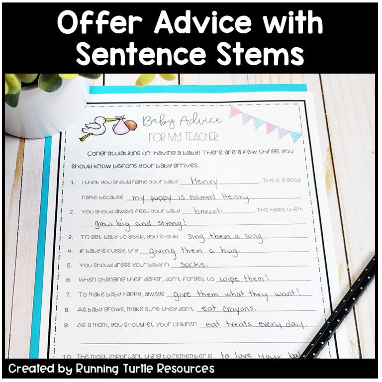 Teacher Baby Advice and Predictions Book