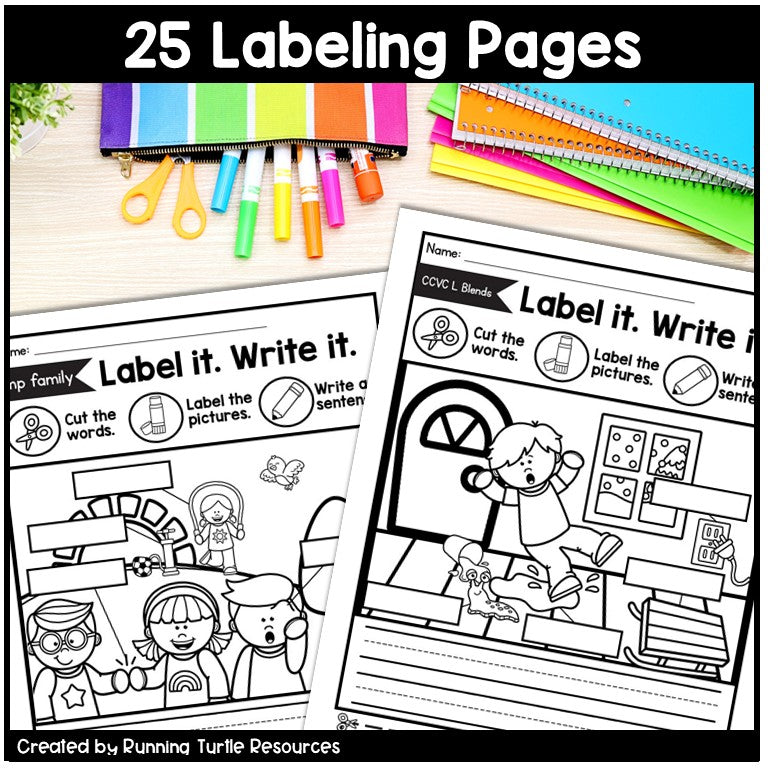 Beginning and Ending Consonant Blends Worksheets for 1st Grade
